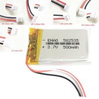 ราคา 3.7V 500mAh Lipo Polymer Lithium Rechargeable Battery JST 3pin Plug 1.0/1.25/1.5/2.0/2.5mm for MP3 GPS Bluetooth Headset (29462475734)