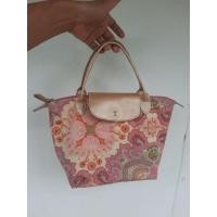 ราคา กระเป๋าถือสีชมพูลายดอกไม้ มือสอง (42809268707)