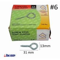 ราคา MATA 12 ชิ้นสกรูตาหมวกเบอร์ 6 แหวน chrome เต่าแขวนสกรู (26359968621)