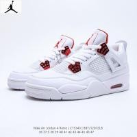 ราคา ของแท้ของแท้ 100% N_ike Air Jordan 4 Retro OG "Cement" AJ4 รองเท้าบาสเก็ตบอล ทนต่อการสึกหรอ ไซซ์ 36-47 สําหรับผู้ชาย และ (25817014394)