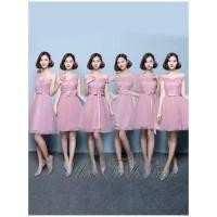 ราคา ชุดราตรีสั้น สีชมพูพาสเทล เดรสออกงานเพื่อนเจ้าสาว เรียบหรู ดูแพง ใส่ไปงานแต่ง / งานเลี้ยง / งานหมั้น (29343057368)