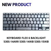 ราคา คีย์บอร์ด FLEX 6 Lenovo Ideapad 530S-14ARR 530S-14IKB 530S-15IKB US SILVER Backlit สินค้าใหม่ (49002833967)