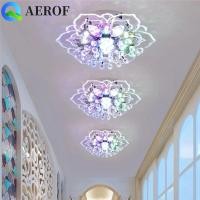 ราคา AEROF โคมไฟเพดาน LED, โคมระย้าดอกไม้คริสตัลสร้างสรรค์ที่ทันสมัย, กลีบคริสตัลติดตั้งง่าย 9W สปอตไลท์เพดานแสงในร่ม (45153471559)
