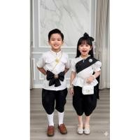 ราคา (nid) ชุดไทยเด็กเจ้าฟ้า ชุดไทยสีดำเด็กหญิงชาย ชุดไทยโจงกระเบน (55001969947)