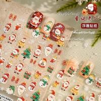 ราคา 圣诞老人美甲贴纸可爱卡通圣诞节雪花马年装饰贴花平安夜指甲手账12.1Santa Claus Manicure Stickers Cute Cartoon Christmas Snowflake Year of the Horse Decals Christmas Eve Nail Handbooks (44752414542)