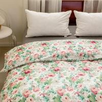 ราคา ดอกไม้โรแมนติกเต้นรํา 100% ผ้าฝ้ายผ้าห่มปกผ้านวมปกชุดเดี่ยว/ราชินี/ขนาดคิงไซส์ผ้าฝ้ายแท้ผ้าห่มปก150* (47602600658)