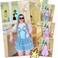 ราคา แฟชั่นสาวอวบ ชุดเข้าเซท2ชิ้นสไตล์สาวเวียดนาม Set2ชิ้นเสื้อ+กระโปรง (29961110453)