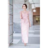 ราคา ชุดไทยประยุกต์ สีชมพูโรสโกลด์ (1783532527)