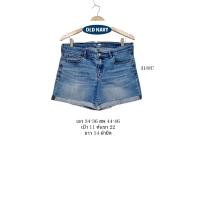 ราคา มือสอง used กางเกงยีนส์ขาสั้น ผ้ายีนส์ยืด งานสวย Size 10 เอว 34-36 สพ 44-46 (41500509952)