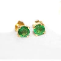 ราคา ธรรมชาติพลอยมรกตแท้9พันสีเหลืองทองแฮนด์เมดผู้หญิงสตั๊ดต่างหูเครื่องประดับสําหรับขายส่ง (49952892275)
