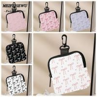 ราคา เหม่ยเฟยเซวู กระเป๋าสตางค์,กระเป๋าใส่เหรียญน้ําหนักเบาทนน้ํา,โบว์พิมพ์แบบพกพามินิ ปู่ หนังซิปกระเป๋าเก็บสําหรับผู้หญิง (53404074673)