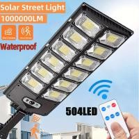 ราคา ไฟส่องสว่างกลางแจ้งโซลาร์เซลล์ LED พร้อมระบบควบคุมระยะไกล IP67 เซ็นเซอร์เปิด/ปิดอัตโนมัติ ปรับความสว่างได้ ชาร์จพลังงานสําหรับถนนรถแล่น ลานบ้าน โรงรถ RV เวที โคมไฟถนนประหยัดพลังงาน (28292434461)