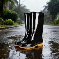 ราคา รองเท้าบูทยางสีดำสูง รองเท้าบูทกันน้ำ กันน้ำ พื้นลายหยักกันลื่น เหมาะใช้ในงานโรงงาน ทำสวน ทำนา ทำไร่ ใส่สบายเท้า (58050601247)