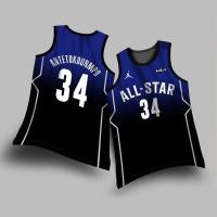 ราคา เสื้อบาสเก็ตบอล 2023 NBA ALL-STAR GAME JERSEY | Giannis Antetokounmpo #34 | Full SUBLIMATION JERSEY (26259270676)