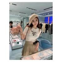 ราคา PRADA5650 แจ๊คเก็ตสไตล์ใหม่ Jacquard ลายทอ ทรงเข้ารูป แขนสั้นสำหรับผู้หญิง (42727828949)