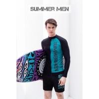 ราคา ชุดดำน้ำกันยูวี ชุดว่ายน้ำกันยูวี เสื้อผู้ชาย (รุ่นซิปหน้า) + กางเกงขาสั้น by SummerSister (15749570602)