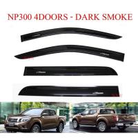 ราคา (4ชิ้น) กันสาดประตู รถกระบะ นิสสัน นาวารา NP300 ปี 2015-2022 4ประตู สีดำ Nissan Navara 4Doors คิ้วกันสาด กันฝน กันลม (1844820915)