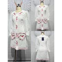 ราคา (L) เดรสสั้น เดรสลูกไม้ สีขาว งานปัก สวยมาก งานป้าย chalita (26103534596)