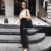 ราคา กางเกง แถบกระดุม Trouser with Button side basicsbysita (585619735)
