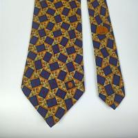 ราคา เนคไท มือสอง Dunhill Silk Tie Floral Geometric pattern Made in Italy (41965438162)