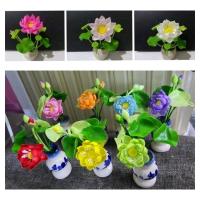 ราคา ดอกบัวจิ๋ว ดอกบัวดินปั้น ดอกบัวประดิษฐ์ สูง 4 นิ้ว (7895112227)