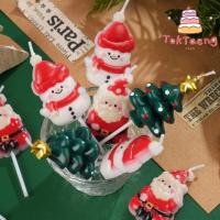 ราคา คริสต์มาส เทียนคริสต์มาส เทียนต้นคริสต์มาส เทียน ซานต้าคลอส ต้นสน เทียนตกแต่งเค้ก (44953459160)