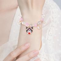 ราคา สร้อยข้อมือคริสตัล Sanrio Ins สำหรับเด็กผู้หญิง สร้อยข้อมือ Cinnamoroll สีชมพู คริสตัลลายดอกไม้ ของขวัญสำหรับนักเรียน (43552269599)