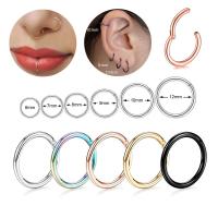 ราคา 1 PC 16G/18G/20G สแตนเลสสตีลจมูก Hoop แหวน Septum Clicker เจาะรอบต่างหูกระดูกอ่อน Nostril เจาะ Daith เจาะ (29803169873)