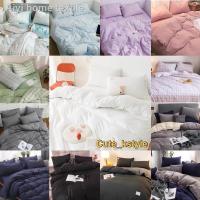 ราคา ❗️ครบชุด ส่งจากไทย❗️ชุดเครื่องนอน + ผ้านวม ผ้าปูที่นอนมินิมอล สไตล์เกาหลี สีพื้น ขาว ลายริ้ว ลายสกอต มูจิ muji ญี่ปุ่น (10883774007)