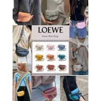ราคา กระเป๋าสะพายข้าง LOEWE Gate Mini ใหม่ล่าสุด/ของแท้ พร้อมสายสะพายไหล่แบบปรับได้และถอดออกได้ ทำจากหนังวัวเนื้อนุ่ม (42610871027)