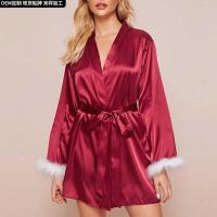 ราคา การค้าต่างประเทศชุดนอนเซ็กซี่ยุโรปอเมริกันสบายเสื้อคลุมอาบน้ํา ชุดนอน หลวม ชุดนอน ชุดลําลอง สามารถสวมใส่ด้านนอก (48754307333)