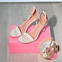 ราคา รองเท้ามือสอง : รองเท้าผู้หญิงส้นสูงแฟชั่น 3.5 นิ้ว หนัง PU ยี่ห้อ Mellow Co. (สีครีม) (N007) (25064050219)