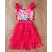 ราคา ชุดเอลซ่าเสื้อพร้อมกระโปรงระบายมุ้ง (1428479891)