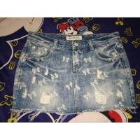 ราคา กระโปรงยีนส์มือสองงานป้ายเอว30เอวต่ำ (26325442538)