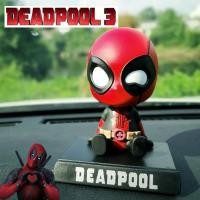 ราคา 12 ซม.Avengers Super Heros Deadpool Bobble Head ตุ๊กตา PVC Action Figure ของเล่นตุ๊กตาตกแต่งรถ (29509122545)