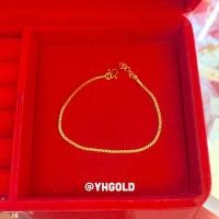 ราคา สร้อยข้อมือทองครึ่งสลึง Yonghenggold เกลียว/โซ่กล่องคั่นกลม ทองคำแท้96.5% (7256593734)