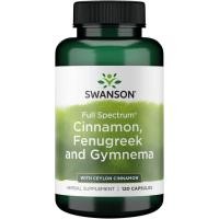 ราคา Swanson Full Spectrum Cinnamon, Fenugreek & Gymnema 120 แคปซูล (46053602398)