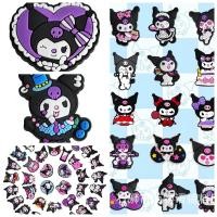 ราคา การ์ตูน Kuromi Series Jibits ออกแบบ Sanrio รูปแบบ Charm PVC เครื่องประดับรูปแบบ Jibbit น่ารักตกแต่งอะนิเมะ Jibitz สําหรับผู้หญิงอุปกรณ์เสริมรองเท้า (25642678005)
