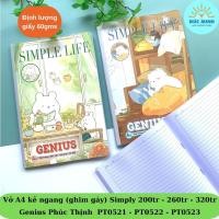 ราคา (รุ่นใหม่) สมุดแนวนอน a4 200 ล้าน / 260 ล้าน / 320 ล้าน Simple / Capy Bara Genius Puc Thinh (40669869805)