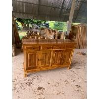 ราคา ตู้วางของ เค้าเตอร์ ไม้สักแท้100%((ส่งฟรียกเว้นภาคใต้มีค่าจัดส่ง)) (17998356559)