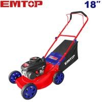 ราคา EMTOP รถเข็นตัดหญ้า เครื่องยนต์เบนซิน 4 จังหวะ 3 แรงม้า ใบตัด 18 นิ้ว รุ่น EGLMM181410 ( Gasonline Lawn Mower ) ถูกสุด (26361958392)