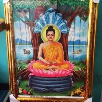 ราคา กรอบรูปพระพุทธเจ้าพระประจำวันเสาร์ ปางนาคปรก#กรอบมงคล (2588954256)