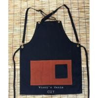 ราคา ผ้ากันเปื้อนยีนส์ สีดำรุ่นC27 สไตล์สายผ้าไขว้หลังปรับสายได้ ตบแต่งกระเป๋าหน้าด้วยผ้าแคนวาสสุดคลาสสิค (2356300457)