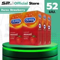 ราคา Durex Strawberry ถุงยางอนามัย กลิ่นหอมสตรอเบอร์รี่ ผิวเรียบ ขนาด 52.5 มม. (6 กล่อง) 12 ชิ้น (40175790013)