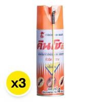 ราคา คินโชส้ม สูตรกลิ่นอ่อน กำจัดปลวก มด แมลงสาบ 300 มล. แพค 3 กระป๋อง / KINCHO Termites Ants and Cockroaches spray 300 ml.x3 (54353327493)