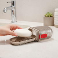 ราคา กล่องสบู่เดินทางแบบพกพา: ฝาปิดแน่นสองชั้น ป้องกันการรั่วซึม สําหรับเก็บสบู่ก้อนเล็ก (42926175666)