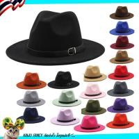 ราคา [ พร้อมส่งในไทย ] หมวกปานามา สักกะหลาด มีเข็มขัดดำกำมะหยี่ ปีกกว้าง (28904987000)