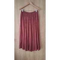 ราคา Uniqlo มือสอง : กระโปรงพลีท มีกระเป๋า สีปูน sizeL (26086108192)