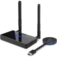 ราคา Wireless HDMI Transmitter and Receiver Kit, Full HD 4K@30HZ 1080@60Hz 5GHz 164ft Wireless Display Dongle, Plug and Play for Streaming,แล็ปท็อปพีซี, Media, PS4/5 (ชุด) (สีดํา) (28089330429)