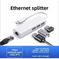 ราคา 100Mbps USB C การ์ดเครือข่าย USB To RJ45 Ethernet Lan Adapter 3 USB 2.0 Usb C Hub Xiaomi Samsung Huawei PC คอมพิวเตอร์ (42077594208)